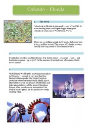 English Worksheet: Orlando Florida