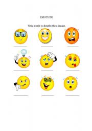 English Worksheet: emotions
