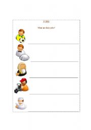 English Worksheet: jobs