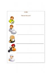 English worksheet: jobs