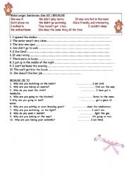 English Worksheet: linking words