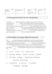 English Worksheet: an example of exam