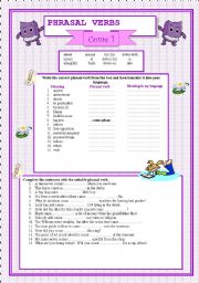 English Worksheet: Phrasal verbs - COME Part I