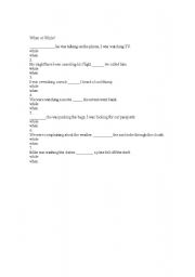 English worksheet: when/while