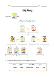 English Worksheet: Family members