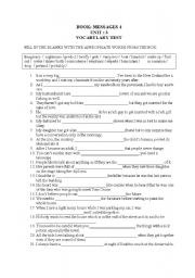 English worksheet: general vocabulary 