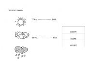 English worksheet: cut and paste