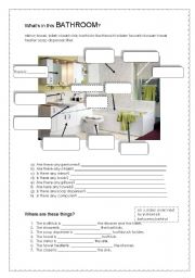 English Worksheet: Whats in this bathroom?