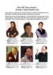 English Worksheet: Interviewing Seinfeld Characters