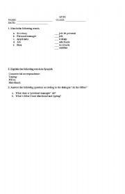 English worksheet: OFFICE