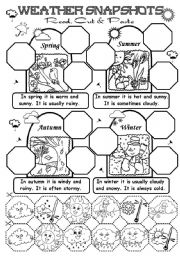 English Worksheet: Weather snapshots (2,3/3)