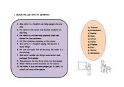 English worksheet: jobs and definitions