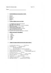 English worksheet: matrix pre 7-8