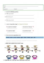 English Worksheet: test