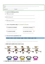 English worksheet: test