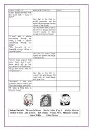 English worksheet: FAMOUS QUOTES