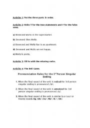 English Worksheet: Using a song, 