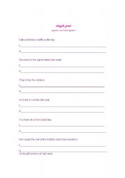 English Worksheet: simple past