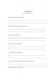 English worksheet: simple past