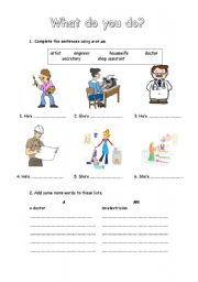 English worksheet: a or an