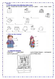 English Worksheet: CLOTHES