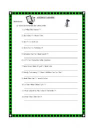 English Worksheet: The interview: A person I admire