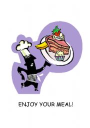 English worksheet: enjoy your meal!