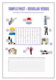 English worksheet: Simple Past - Regular Verbs