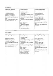 English Worksheet: Opinions and Agreeing