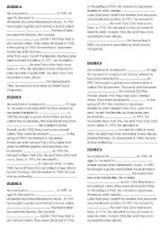 English Worksheet: Biography - Simple past