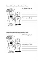 English Worksheet: Colours and Clothes