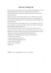 English worksheet: Arbol Day