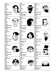 English Worksheet: Murder Game - Cards 1/2