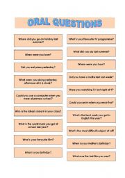 Oral Questions - Mixed Tenses