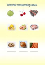 English worksheet: Food pictures and some-a/an