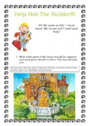 English Worksheet: Parts of the house