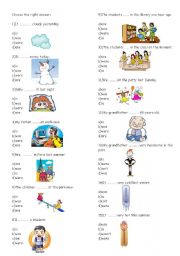 English Worksheet: Past and Present Form of Verb To Be 