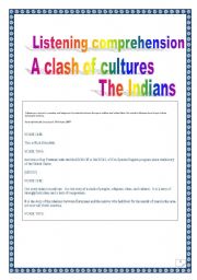 Listening project: the American Indians. (whole project, 6 pages).