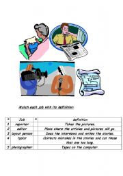 English worksheet: Matching worksheets