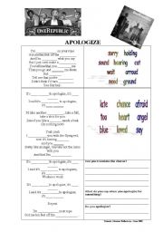 English Worksheet: Apologise