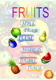 English Worksheet: fruits, part1