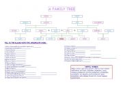 English worksheet: A BIG FAMILY