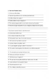 English Worksheet: Passive voice