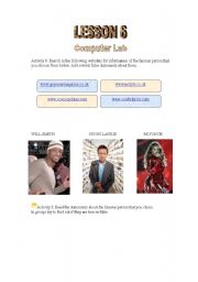 English Worksheet: Famous people