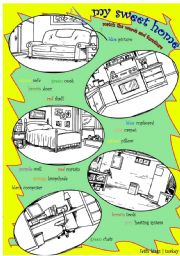 English Worksheet: my sweet home