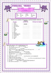 English Worksheet: Phrasal verbs - COME 2