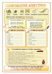 English Worksheet: comparative adjectives