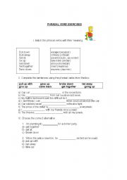 English worksheet: phrasal verbs