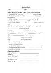 English worksheet: English Test