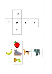 English worksheet: Alphabet Dice